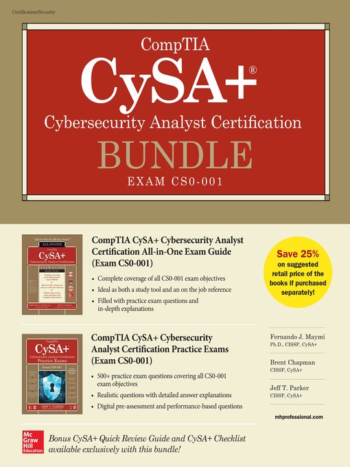 Title details for CompTIA CySA+ Cybersecurity Analyst Certification Bundle (Exam CS0-001) by Fernando Maymi - Wait list